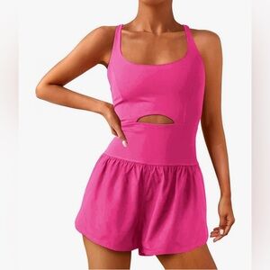 Workout Romper | Size Small (runs big) | Hot Pink | NEVER WORN